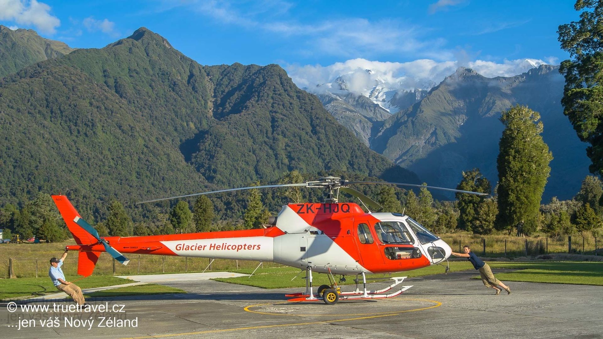 Lety vrtulníkem, Fox Glacier a Mt Cook, Nový Zéland