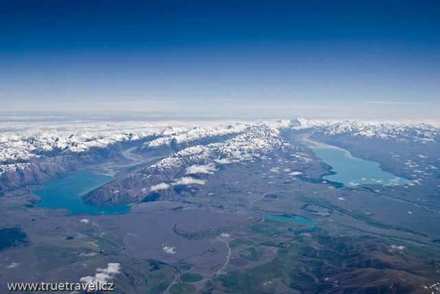 Nový Zéland, jezera Ohau a Pukaki