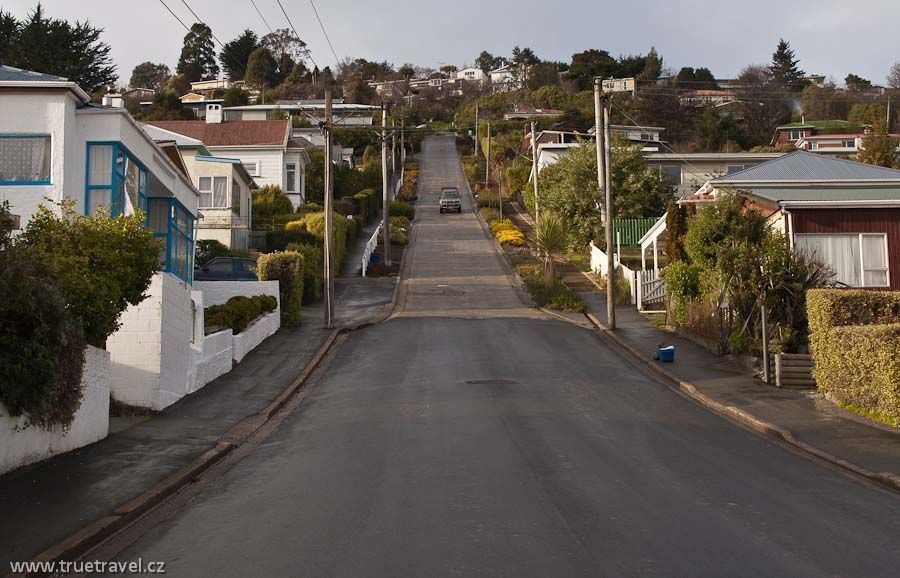 Nový Zéland, Dunedin | Baldwin Street - nejstrmější ulice