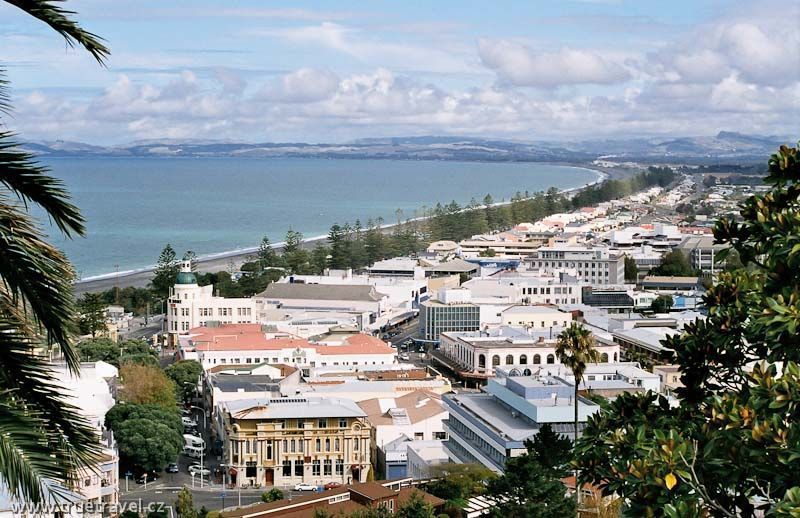 Nový Zéland | Napier, pohled na centrum z Bluff Hill