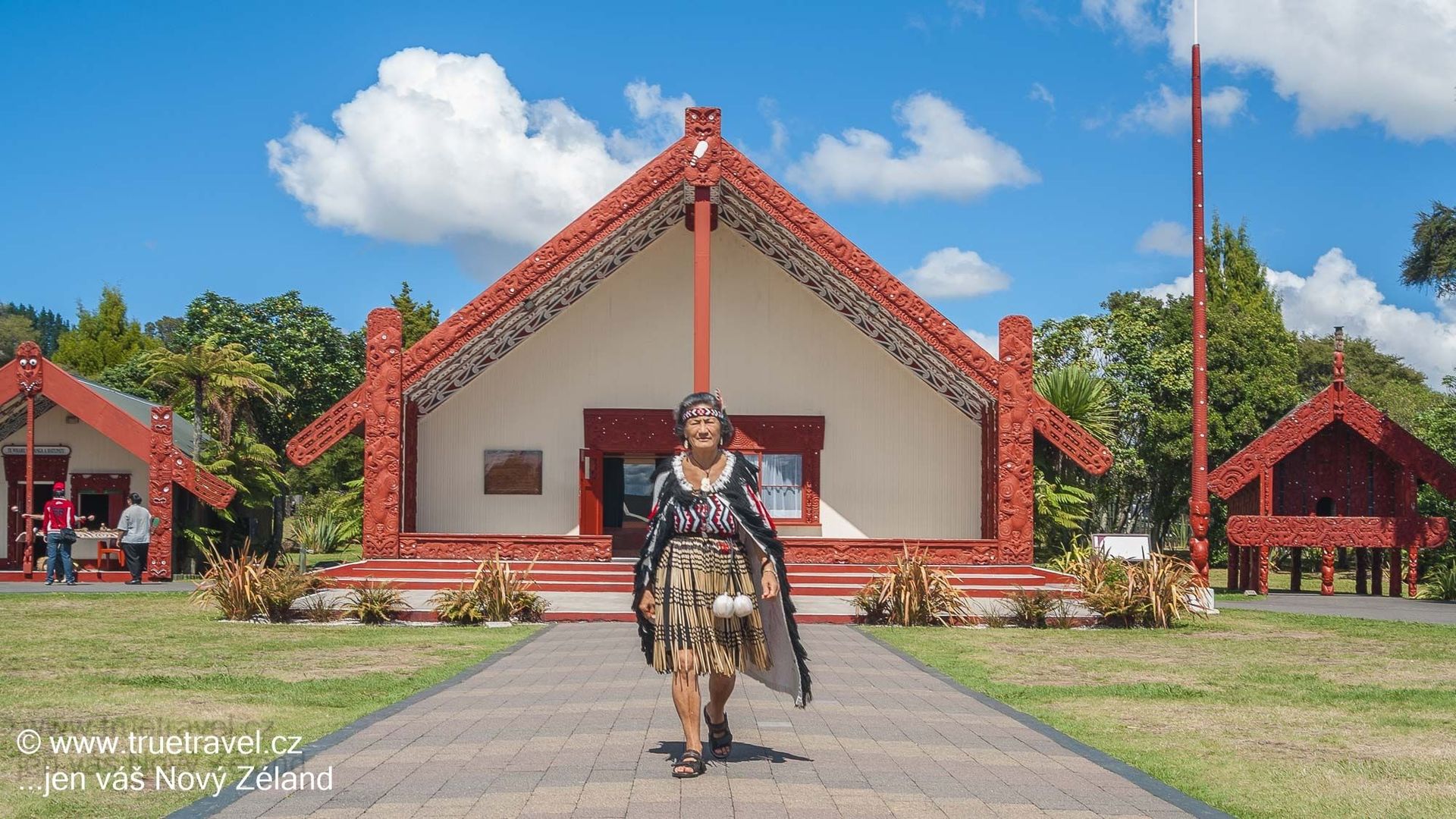 Wharenui v Te Puia, Rotorua, Nový Zéland
