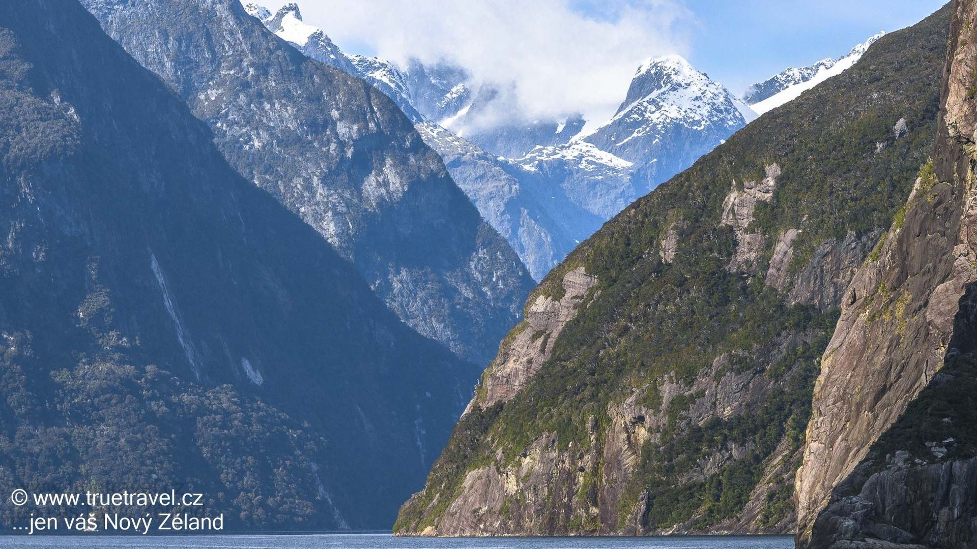 Vyhlídková plavba, Milford Sound, Fiordland, Nový Zéland
